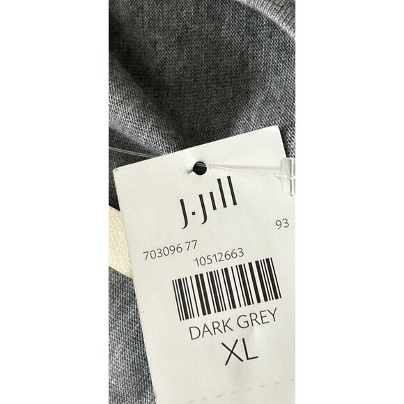 NEW! J. Jill PIMA Cotton Dress Gray A-Line Sleeveless Pitched Fronts Crewneck Si - Picture 8 of 9